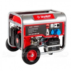 Бензогенератор Зубр ЗЭСБ-4500-ЭНА 4.5 кВт с автозапуском и колесами в Вологде