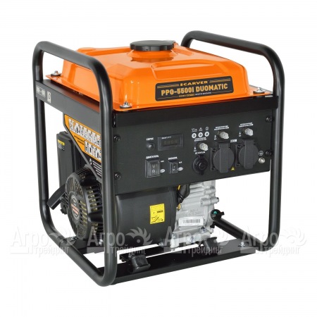 Бензиновый генератор инверторный Carver PPG-5500I Duomatic 4.2 кВт  в Вологде