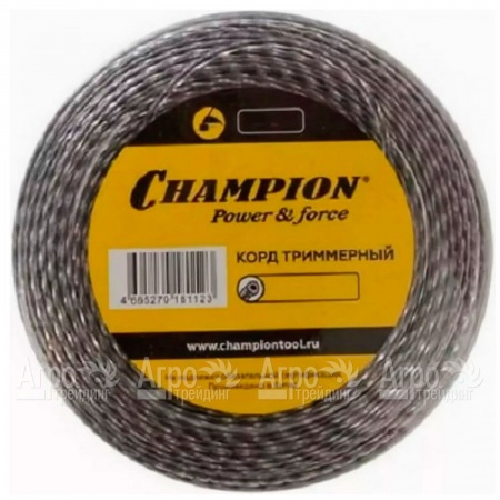 Корд триммерный Champion Tri-twist 3.0мм, 50м (витой треугольник)+нож  в Вологде