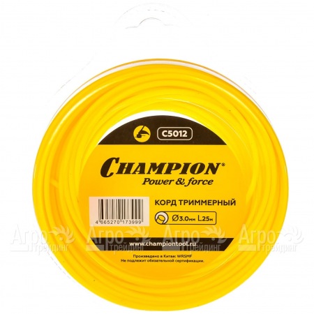 Корд триммерный Champion Round 3.0мм, 25м (круглый)  в Вологде