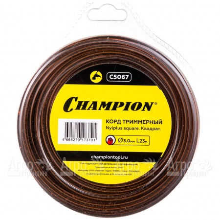 Корд триммерный Champion Nylplus Square 3.0мм, 23м (квадрат)  в Вологде