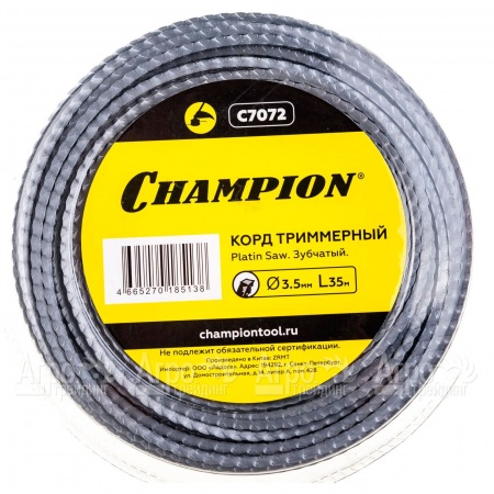 Корд триммерный Champion Platin Saw 3.5мм, 35м (зубчатый)+нож  в Вологде