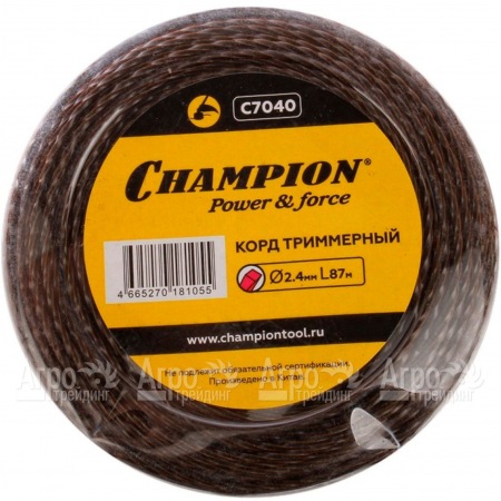 Корд триммерный Champion Magic 2.4мм, 87м (витой квадрат)+нож  в Вологде