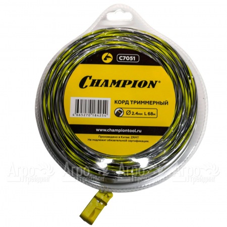 Корд триммерный Champion Tornado 2.4мм, 68м (витой квадрат)+нож  в Вологде