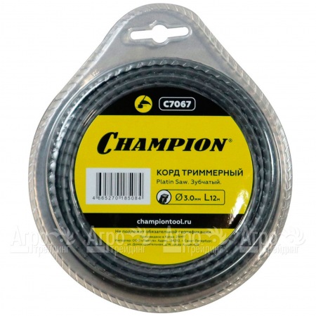 Корд триммерный Champion Platin Saw 3.0мм, 12м (зубчатый)  в Вологде