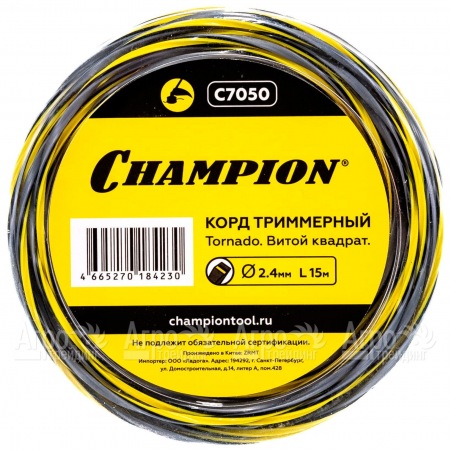 Корд триммерный Champion Tornado 2.4мм, 15м (витой квадрат)  в Вологде